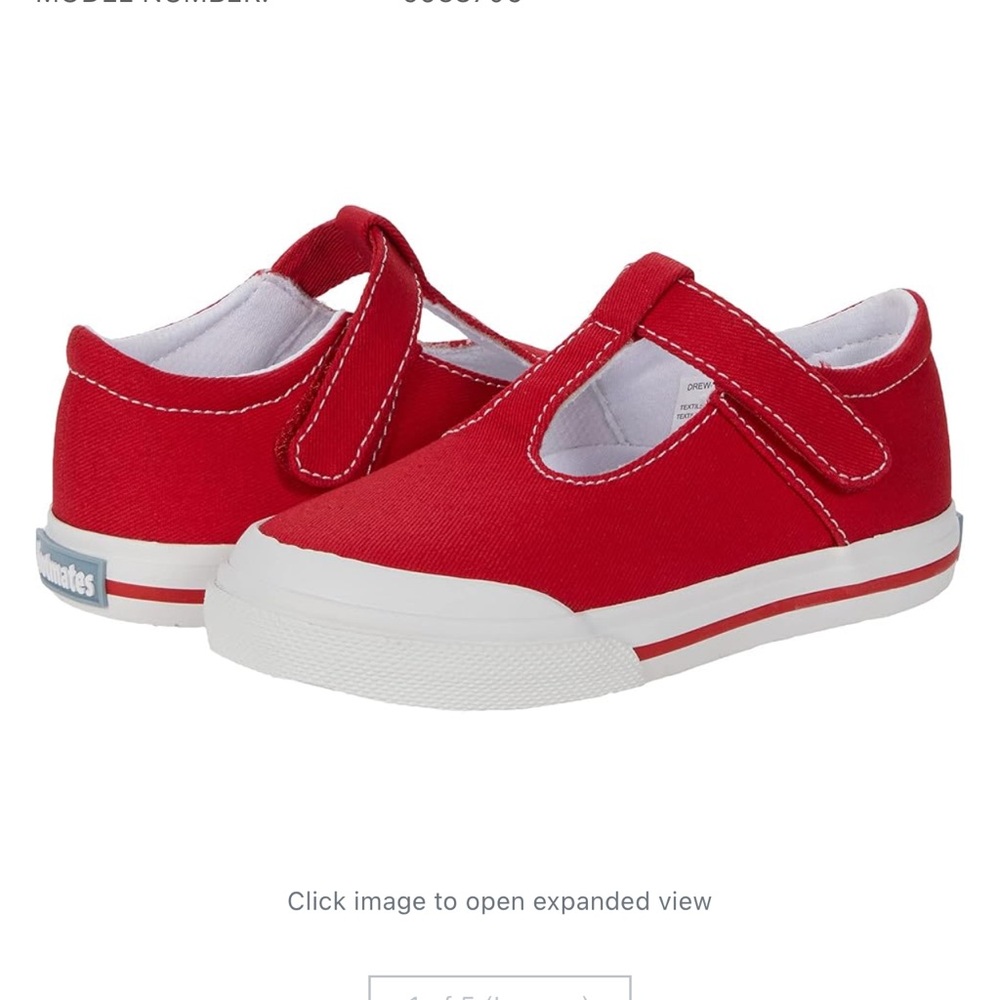 Footmates red canvas Mary Jane shoes